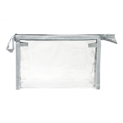Clear Vinyl Gusseted Zippered Pouch - 8 in. x 5 in. x 2.4 in. wellness vending machine