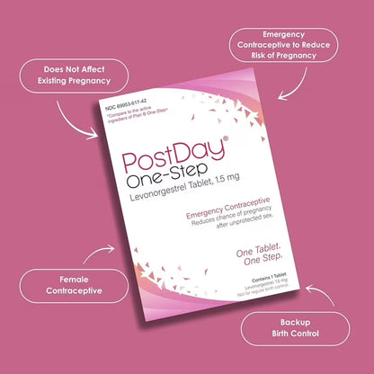 Versea PostDay One-Step Levonorgestrel Tablets - Emergency Contraceptive, 1 Count