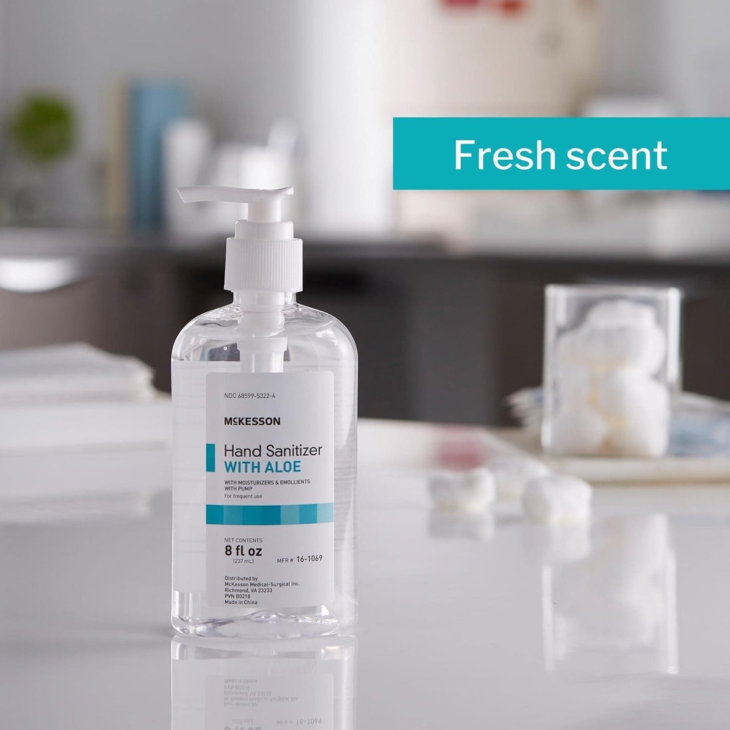 McKesson® Hand Sanitizer with Aloe Pump – 8 oz, Case of 24