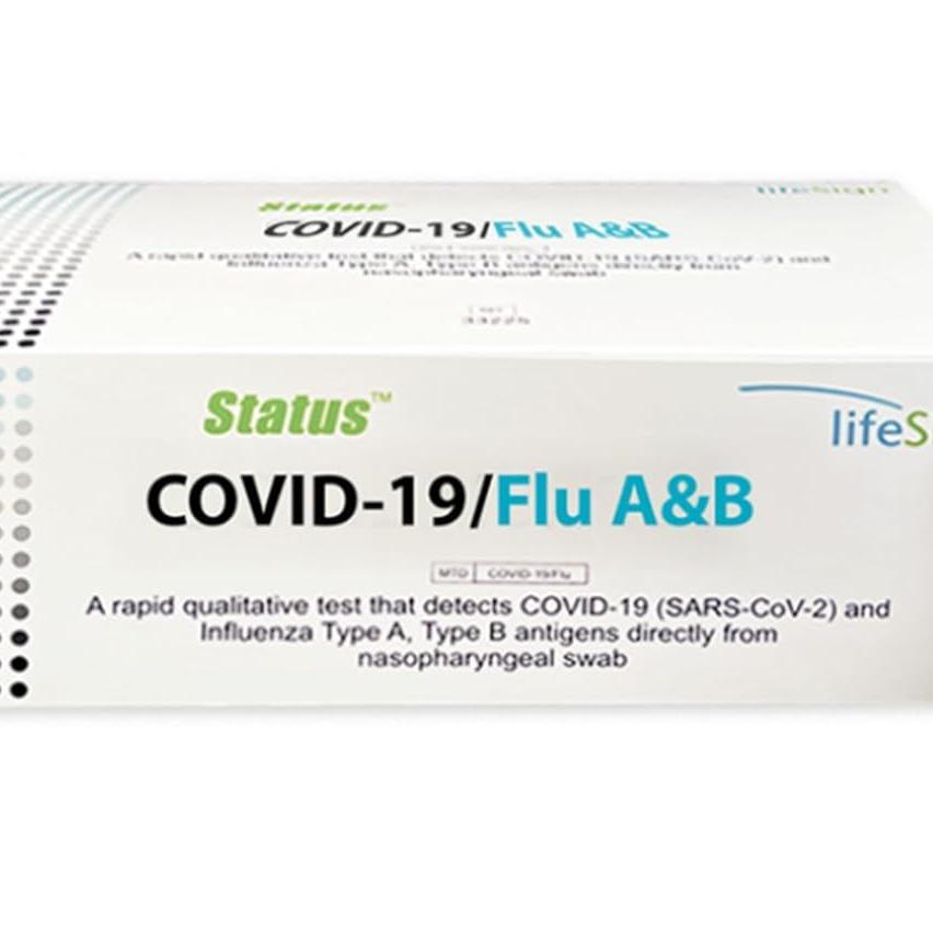 Lifesign Status COVID-19/Flu A&B Rapid Immunoassay – 25 Tests per Box, Rx Use
