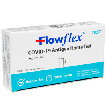 Flowflex™ COVID-19 Antigen Home Test – 1 Individual Test, 25 Tests per Kit (OTC, Rapid Self-Test)