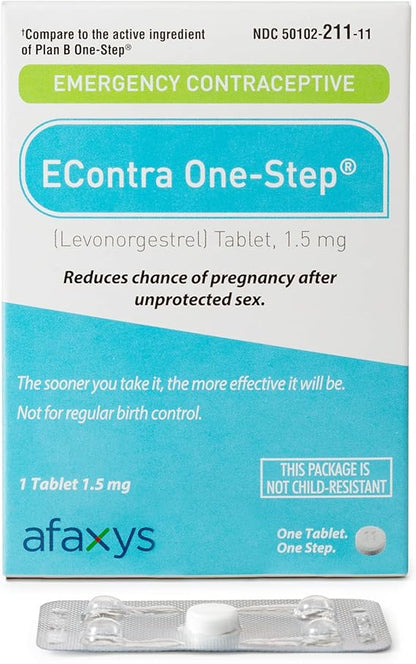 EContra One-Step® Emergency Contraceptive, 1.5 mg (1 Levonorgestrel Tablet)