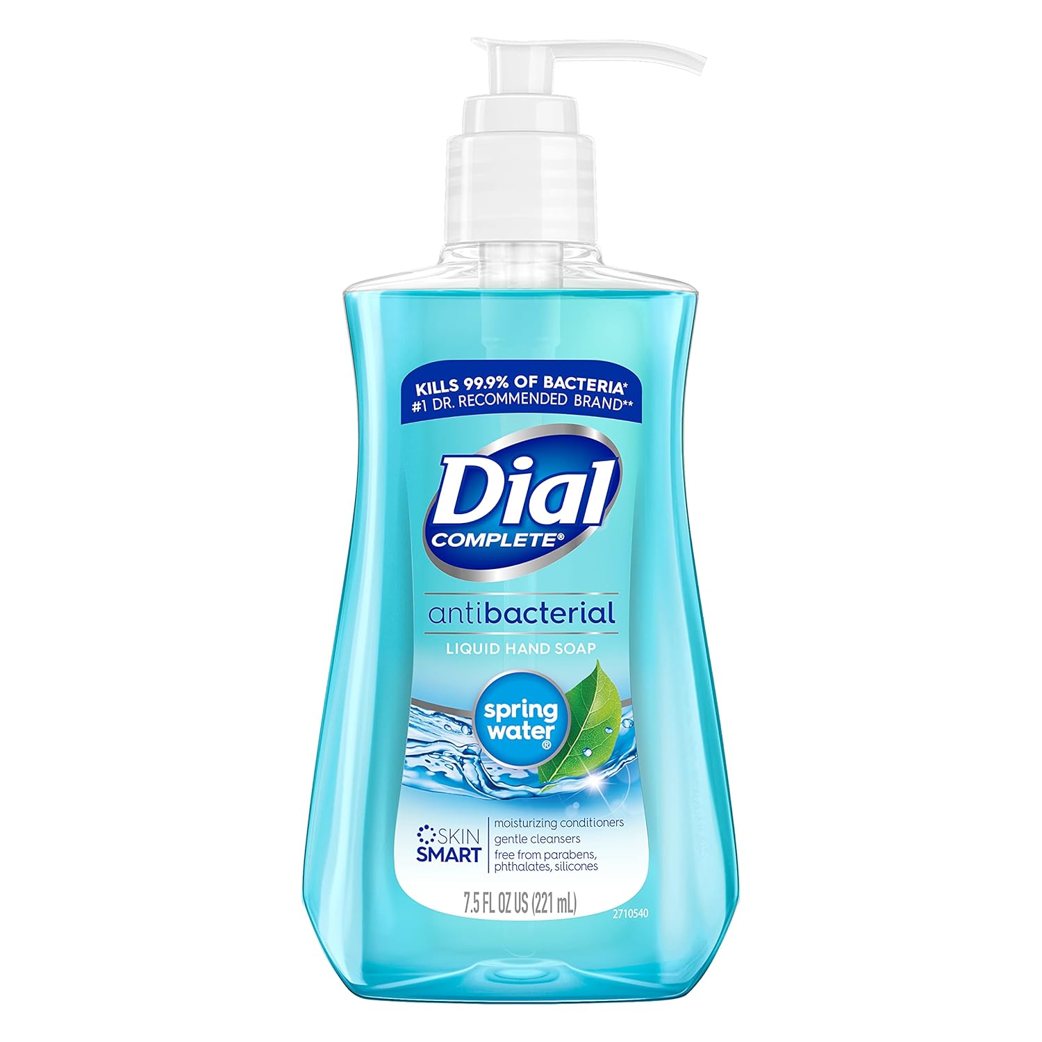 Dial antibacterial liquid hand soap Spring Water 7.5 oz blue pack of 12 for wellness vending machines in airports, colleges, and workplaces