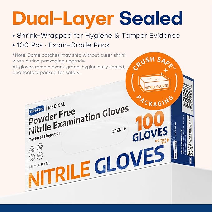 Medical Soft Max™ Nitrile Exam Gloves – Large Latex-Free, Powder-Free, 1000 Count