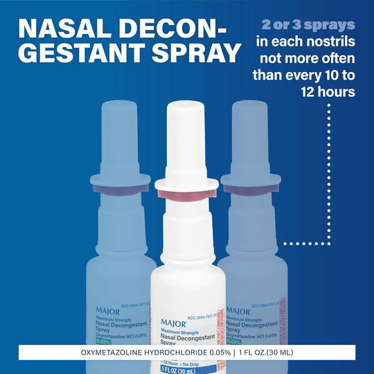 MAJOR Pharmaceutical 12-Hour Nasal Decongestant Spray, 15 mL Compare to Afrin®