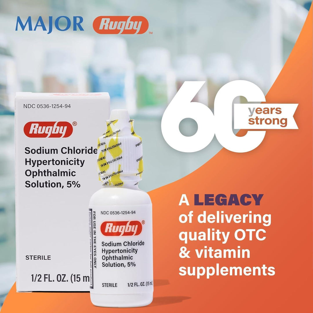 Major Eye Care™ Hypertonic Ophthalmic Solution – Sodium Chloride 5%, 15 mL