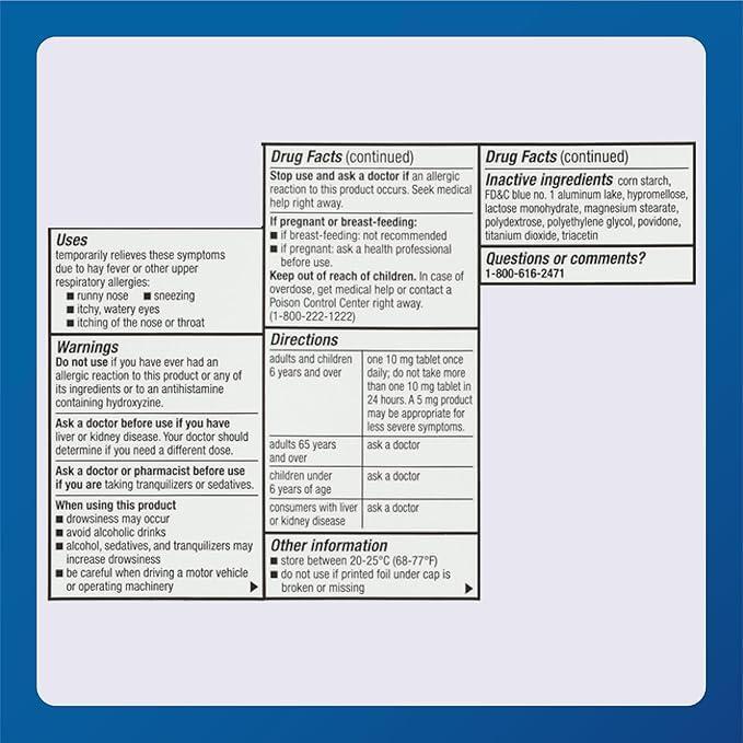 MAJOR PHARMACEUTICALS All Day Allergy, 24 Hour, Compare to  Zyrtec® 14 Tablets