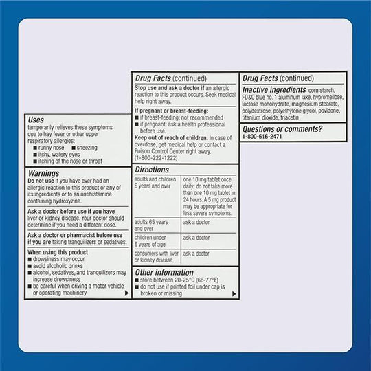 MAJOR PHARMACEUTICALS All Day Allergy, 24 Hour, Compare to  Zyrtec® 14 Tablets