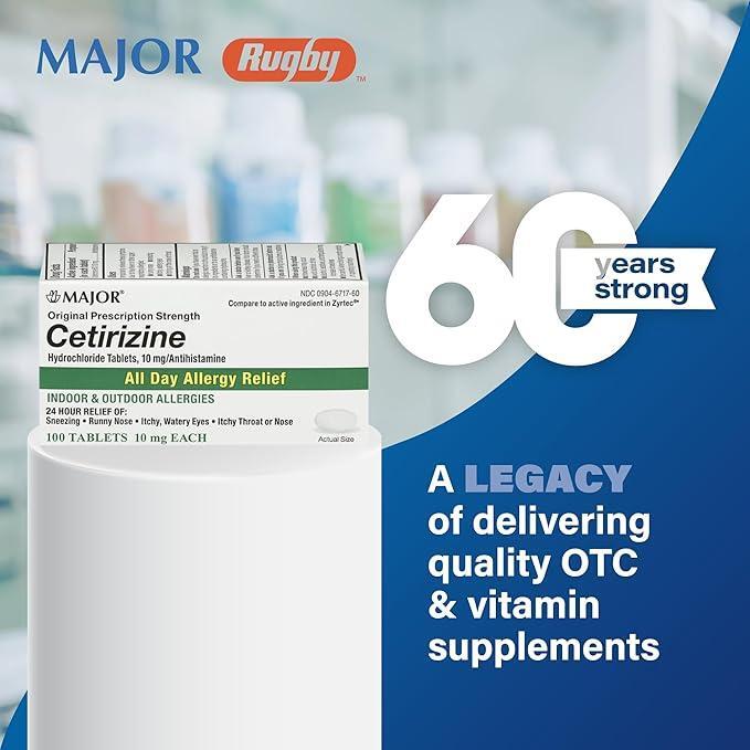 MAJOR PHARMACEUTICALS All Day Allergy, 24 Hour, Compare to  Zyrtec® 14 Tablets