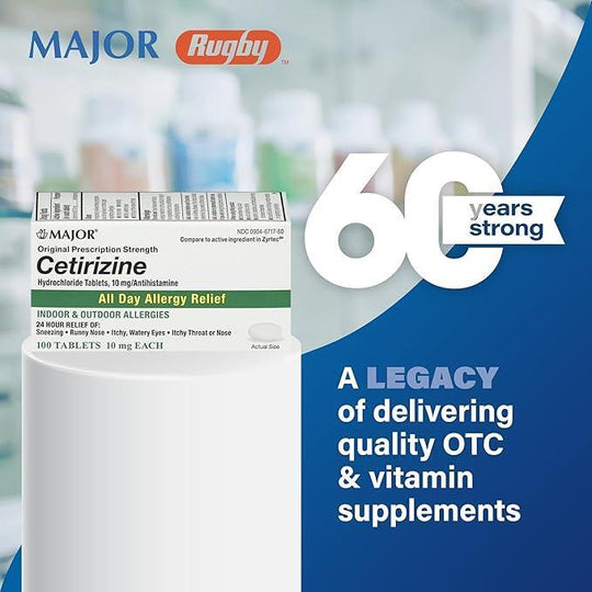 MAJOR PHARMACEUTICALS All Day Allergy, 24 Hour, Compare to  Zyrtec® 14 Tablets