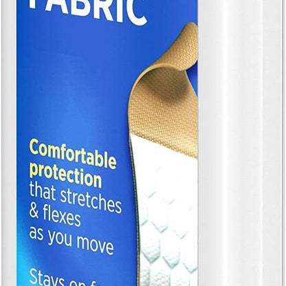 Band-Aid® Flexible Fabric Adhesive Bandages – 8 Bandages per pack, 15 packs per case