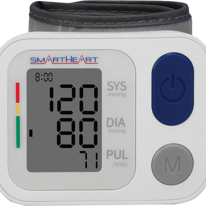 SmartHeart® Wrist Blood Pressure Monitor – 2-Person Memory, Automatic Inflation