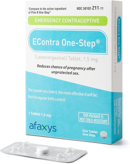 EContra One-Step® Emergency Contraceptive, 1.5 mg (1 Levonorgestrel Tablet)