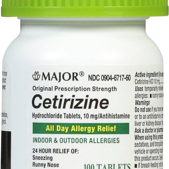 MAJOR PHARMACEUTICALS All Day Allergy, 24 Hour, Compare to  Zyrtec® 14 Tablets