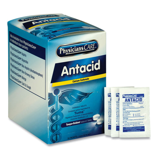 PhysiciansCare Antacid Tablets – 420 mg Calcium Carbonate, Compare to Tums® and Maalox®