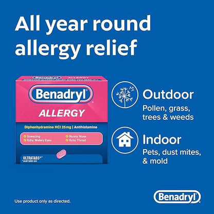 Benadryl® Allergy Ultratabs® Tablets 24 count box, 24 boxes per case
