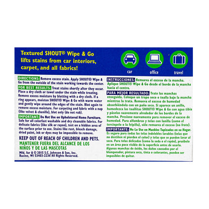 Shout Wipe & Go Instant Stain Remover Wipes - 1 Wipe wellness vending machine university campuses