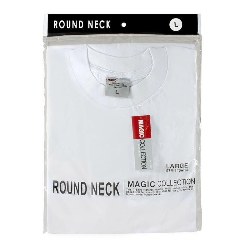 Men's White T-shirts Size L - Pack of 1 wellness vending machine