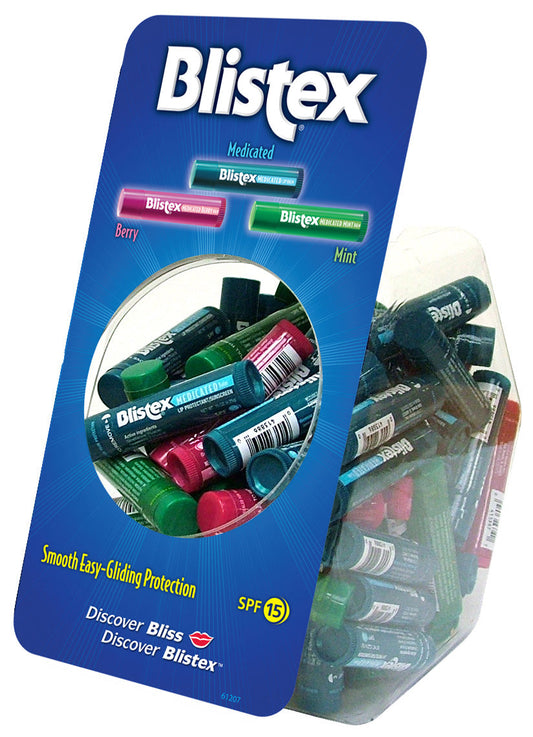 Blistex Lip Balm Fishbowl - Assorted Flavors SPF15 - 0.15 oz. wellness vending machine