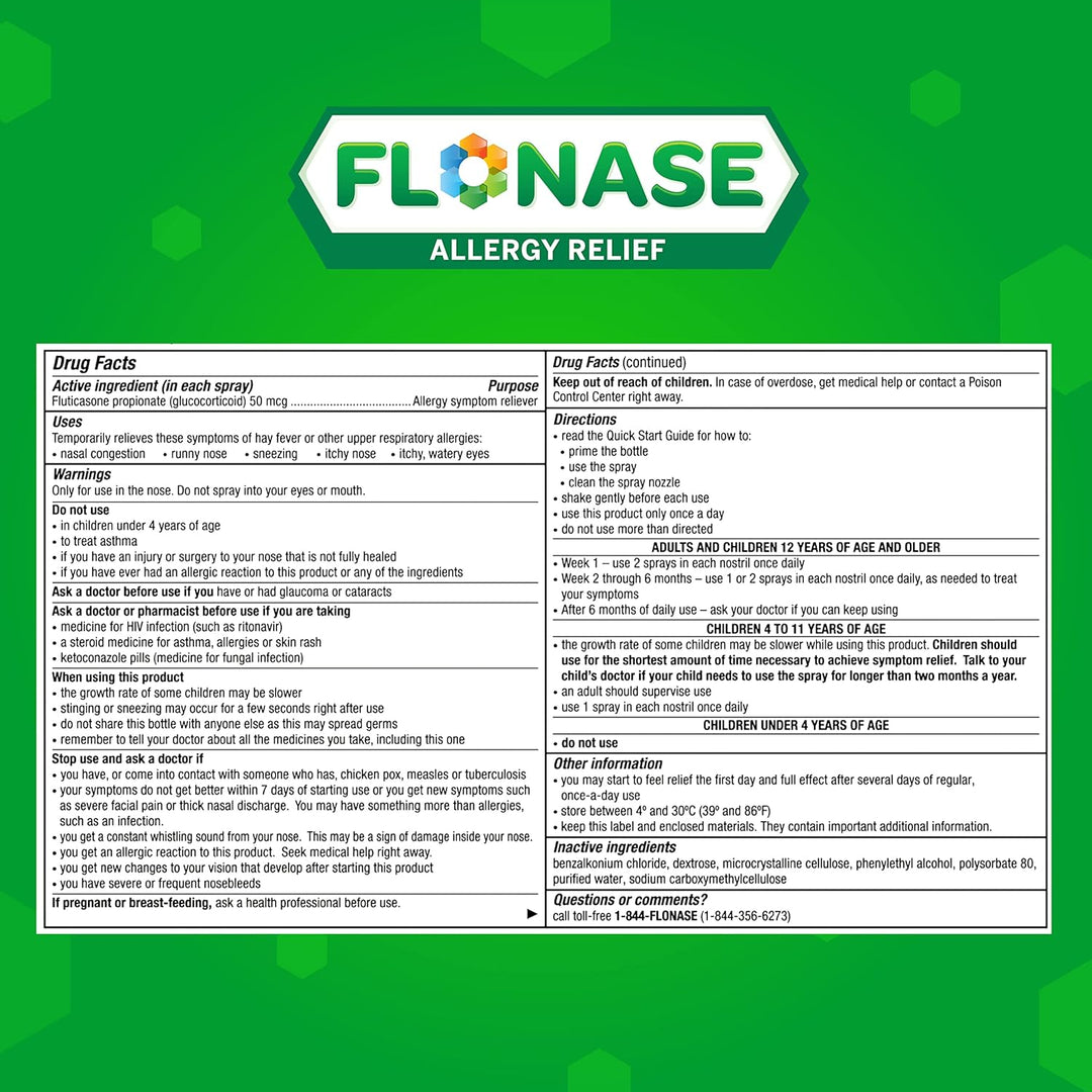 Flonase® Allergy Relief Nasal Spray 50mcg, 72 Metered Sprays