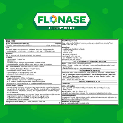 Flonase® Allergy Relief Nasal Spray 50mcg, 72 Metered Sprays