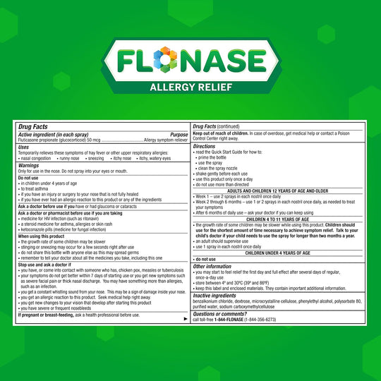 Flonase® Allergy Relief Nasal Spray 50mcg, 72 Metered Sprays