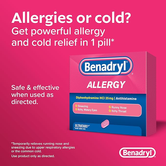 Benadryl® Allergy Ultratabs® Tablets 24 count box, 24 boxes per case