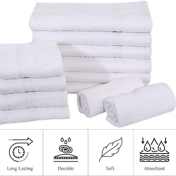 Stillwater Linens White Hand Towels 16x27"