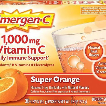 EMERGEN-C® Vitamin C Supplement Powder Super Orange Flavor, 360 packets per box