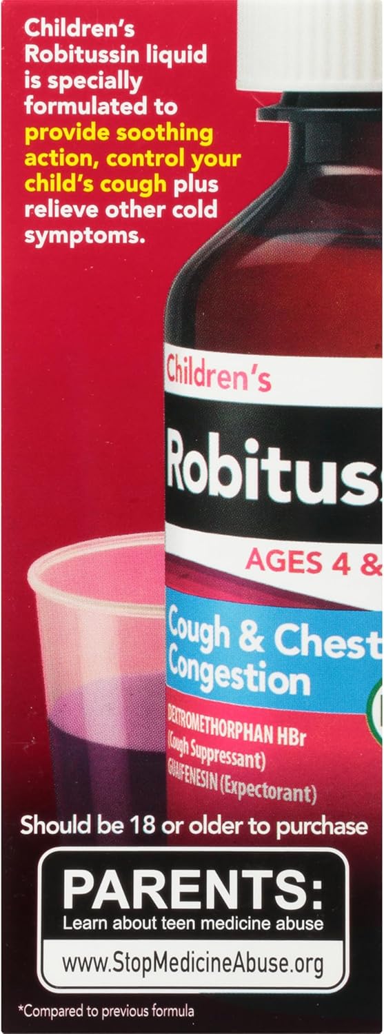 Robitussin® Children’s Cough + Chest Congestion DM, 4 fl oz Bottle