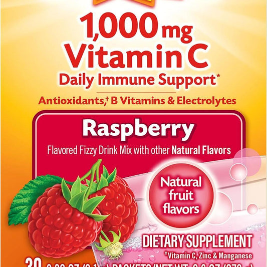 EMERGEN-C® Vitamin C Supplement Powder Raspberry Flavor, 360 packets per box