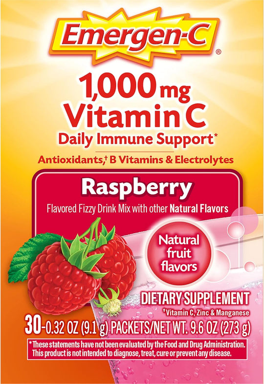 EMERGEN-C® Vitamin C Supplement Powder Raspberry Flavor