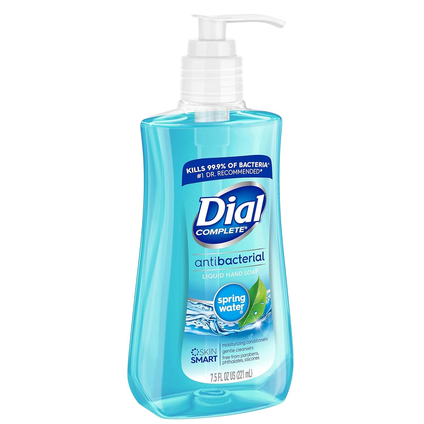 Dial® Antibacterial Liquid Hand Soap Spring Water – 7.5 oz, Pack of 12