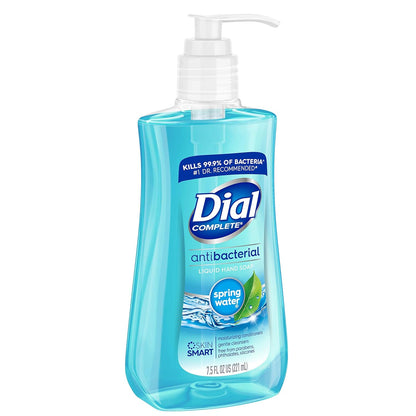 Dial® Antibacterial Liquid Hand Soap Spring Water – 7.5 oz, Pack of 12