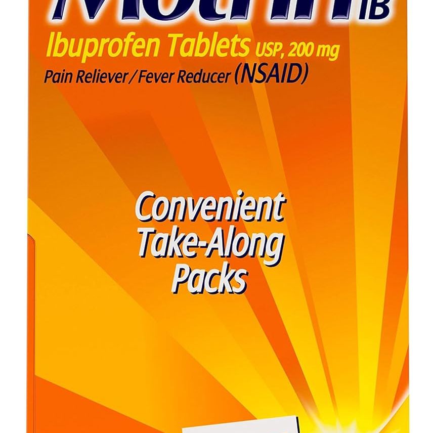 Motrin® Ibuprofen – 2 Tablets, Pack of 2, Case of 50 Packs