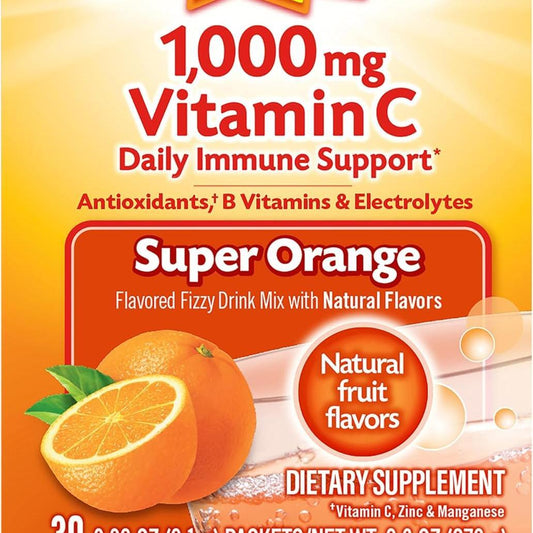 EMERGEN-C® Vitamin C Supplement Powder Super Orange Flavor, 360 packets per box