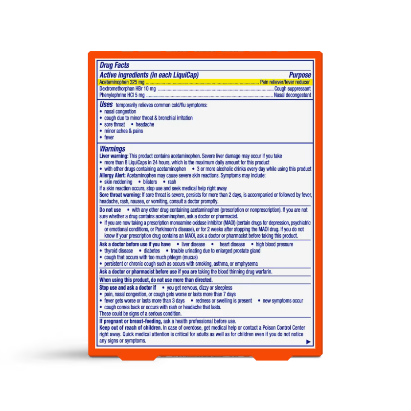 VICKS® DayQuil Multi-Symptom LiquiCaps Respiratory – 24 per pack