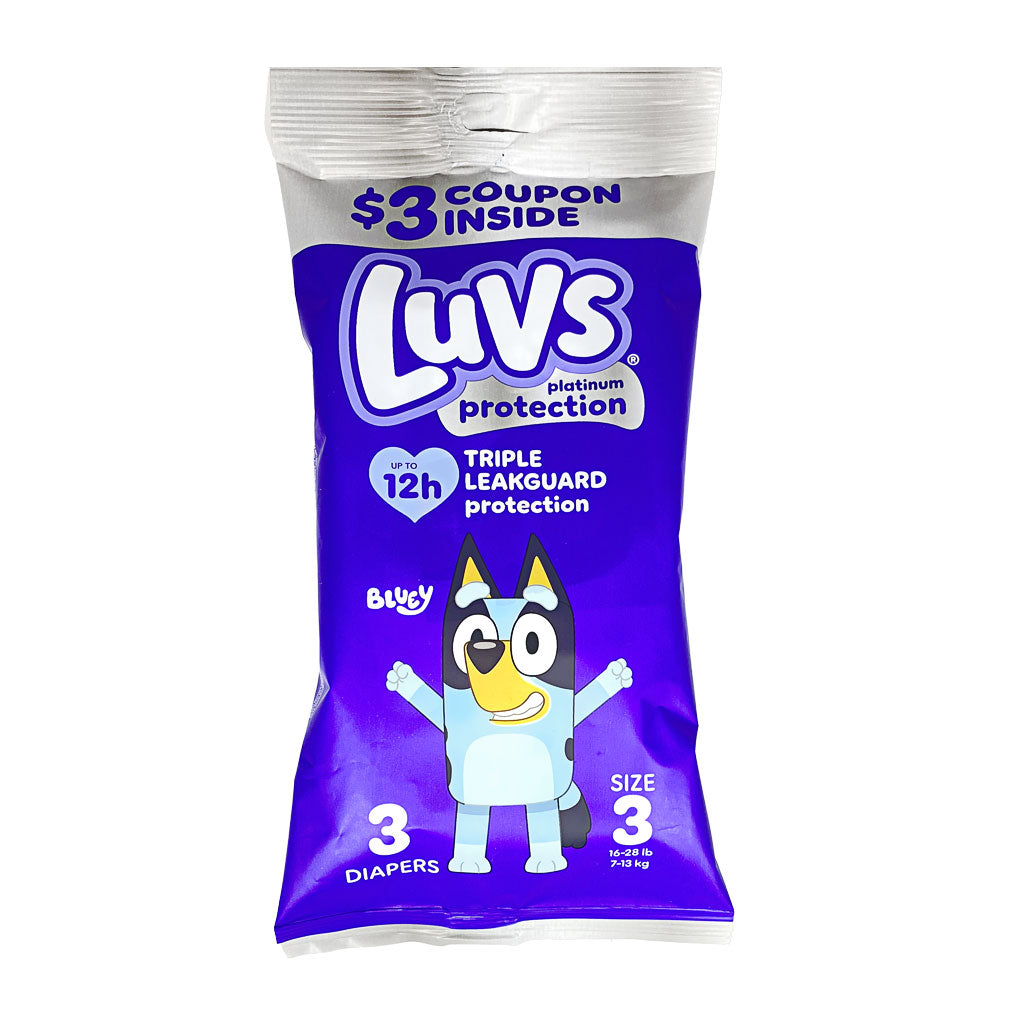 Luvs Platinum Diapers Size 3 - 3ct wellness vending machine