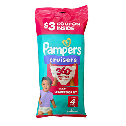 Pampers Cruiser's Diapers 360 Trial Pack, Size 4- 3 ct wellness vending machine