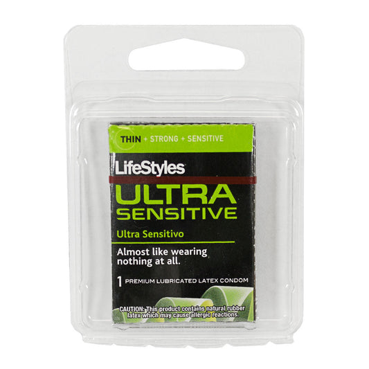Lifestyles Ultra Sensitive Condom - Card of 1 wellness vending machine