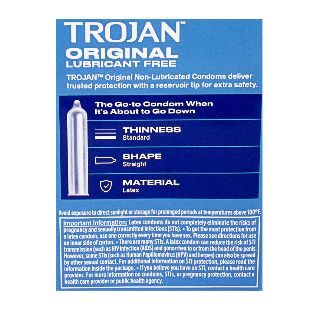 Trojan Enz Non-Lubricated Condoms - Box of 3 wellness vending machine university campuses