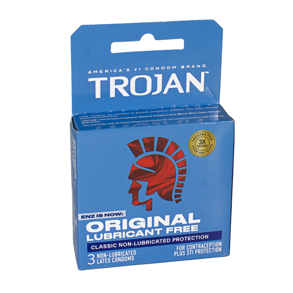Trojan Enz Non-Lubricated Condoms - Box of 3 wellness vending machine