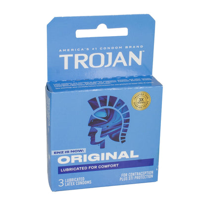 Trojan Enz Lubricated Condoms Box - Box of 3 wellness vending machine