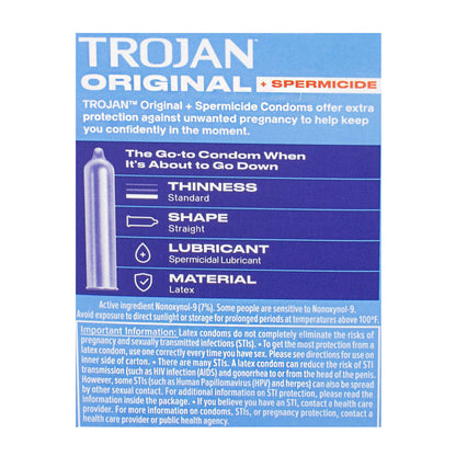 Trojan Enz Spermicidal Condoms - Box of 3 wellness vending machine university campuses, workplaces