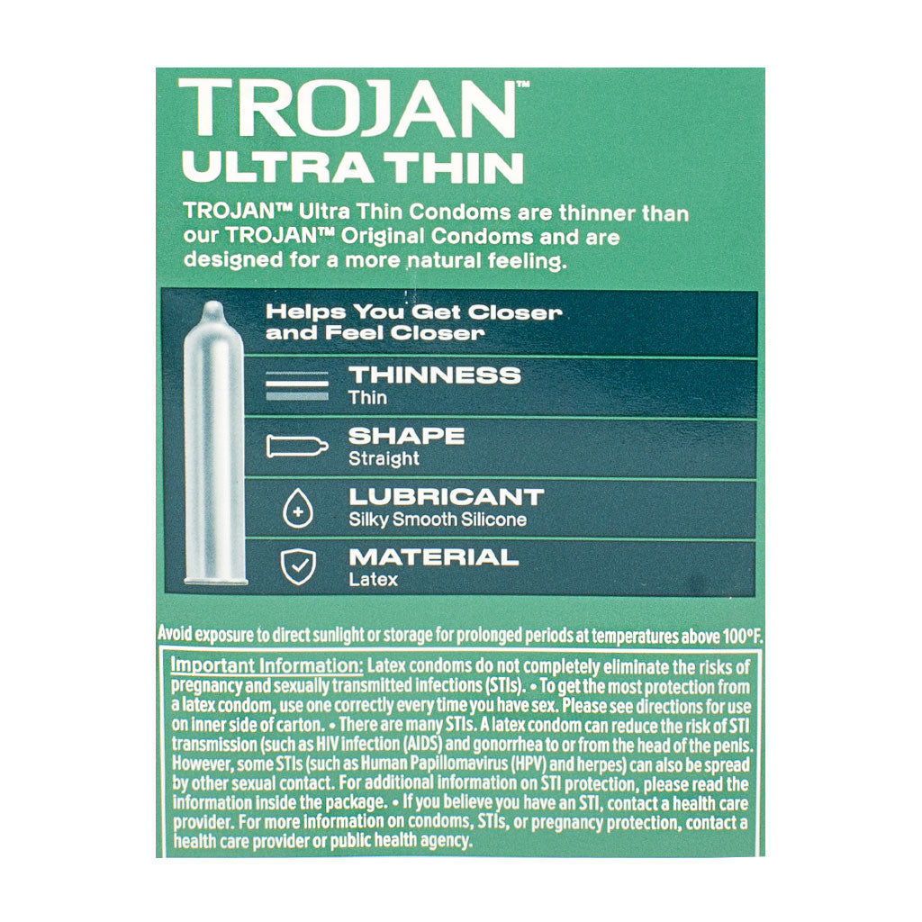 Trojan Ultra Thin Premium Lubricant - Box of 3 wellness vending machine university campuses, workplaces