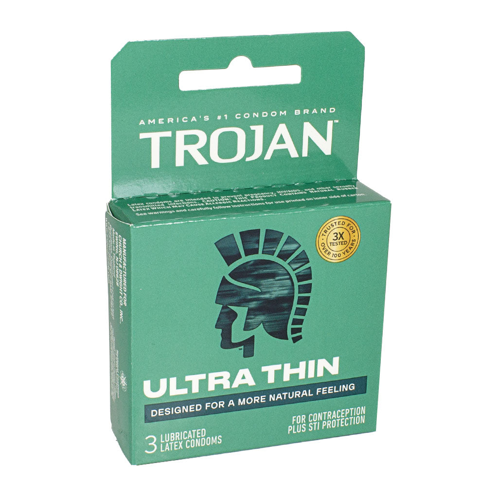 Trojan Ultra Thin Premium Lubricant - Box of 3 wellness vending machine