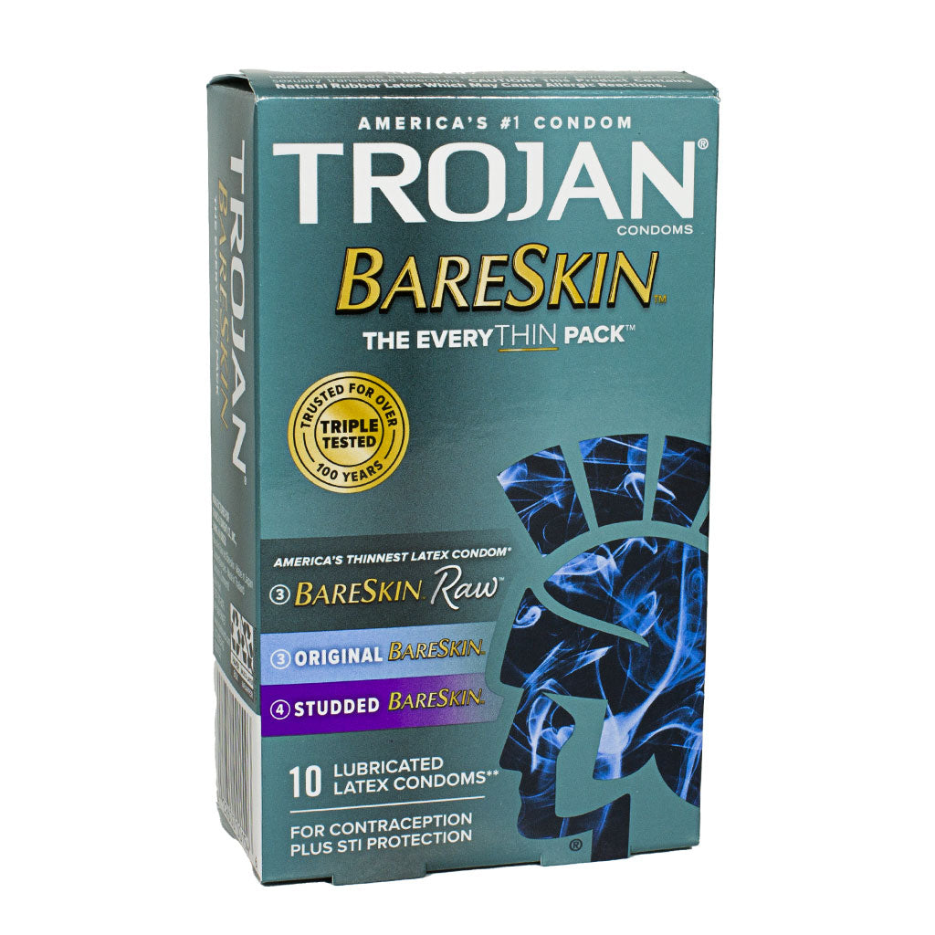 Trojan Bareskin Premium Thin Lubricated Condoms, 10ct wellness vending machine