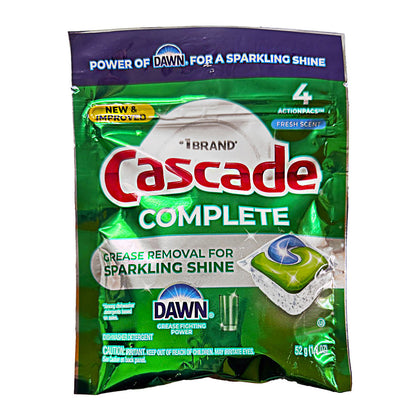Cascade Complete Dishwasher Detergent, 4 Count wellness vending machine