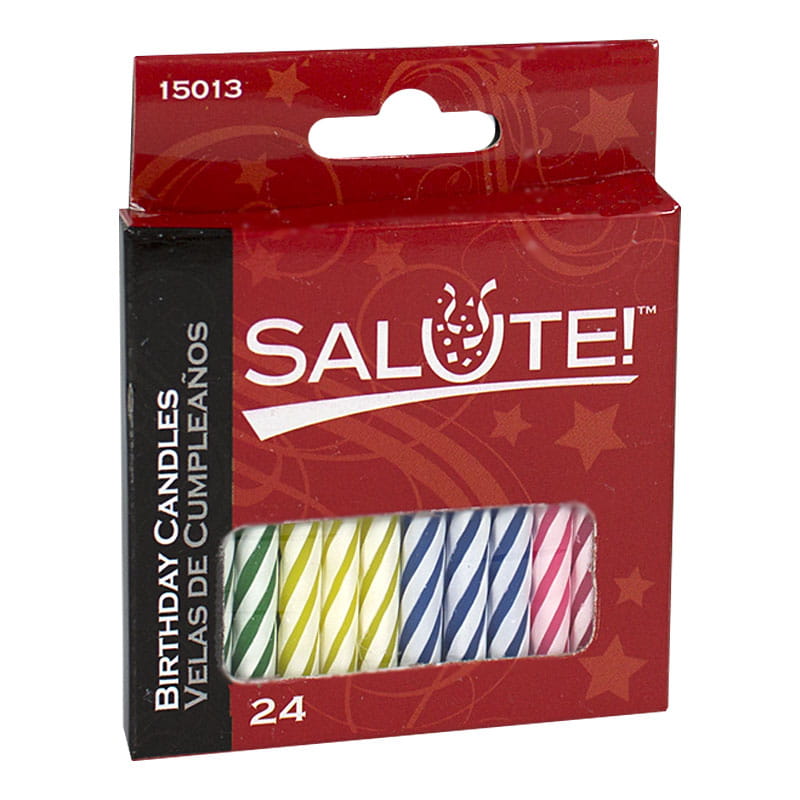 Salute Birthday Candles - Box of 24 wellness vending machine