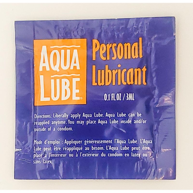 Aqua Lube Personal Water-Based Lubricant 144 Count Bag – Silky Smooth Single-Use Packets for College Wellness Vending Machines
